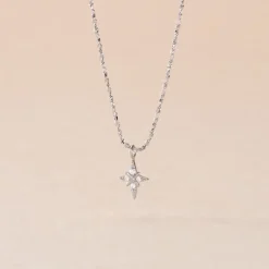 Histoire d'Or Collier Astre Precieux Argent Blanc Oxyde De Zirconium