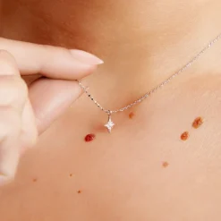 Histoire d'Or Collier Astre Precieux Argent Blanc Oxyde De Zirconium