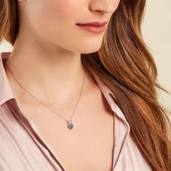 Histoire d'Or Collier Atieno Argent Blanc Oxyde De Zirconium