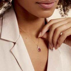 Histoire d'Or Collier Aurora Or Jaune Rubis Et Diamant