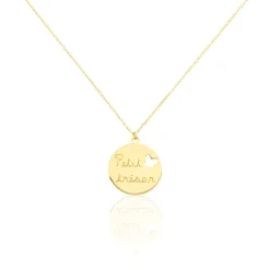Histoire d'Or Collier Benedicte Message Or Jaune
