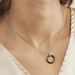 Histoire d'Or Collier Bertillianne Argent Blanc Céramique Et Oxyde De Zirconium