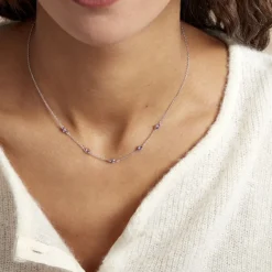 Histoire d'Or Collier Borya Argent Blanc Oxyde De Zirconium