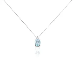 Histoire d'Or Collier Britney Or Blanc Topaze Et Oxyde De Zirconium