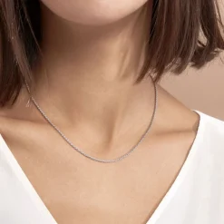 Histoire d'Or Collier Cacilda Maille Corde Argent Blanc