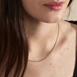 Histoire d'Or Collier Capucin Or Jaune Maille Marine Plate