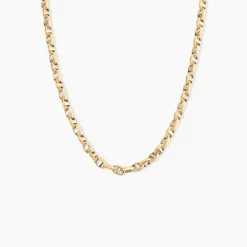 Histoire d'Or Collier Carlo Or Bicolore Maille Marine Ronde