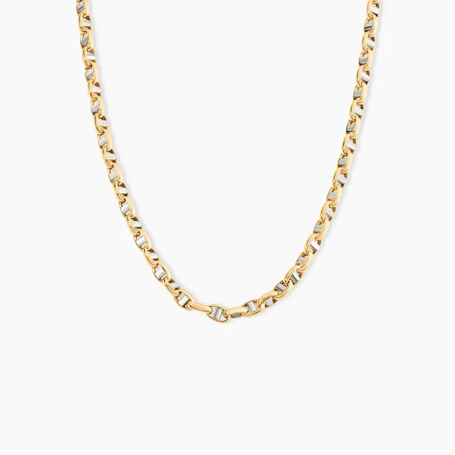 Histoire d'Or Collier Carlo Or Bicolore Maille Marine Ronde