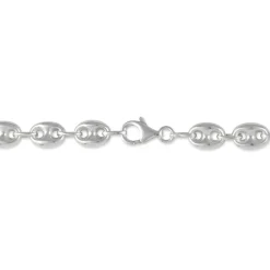 Histoire d'Or Collier Carrus Maille Grain De Cafe Argent Blanc