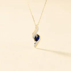Histoire d'Or Collier Celestine Or Jaune Saphir Et Diamant