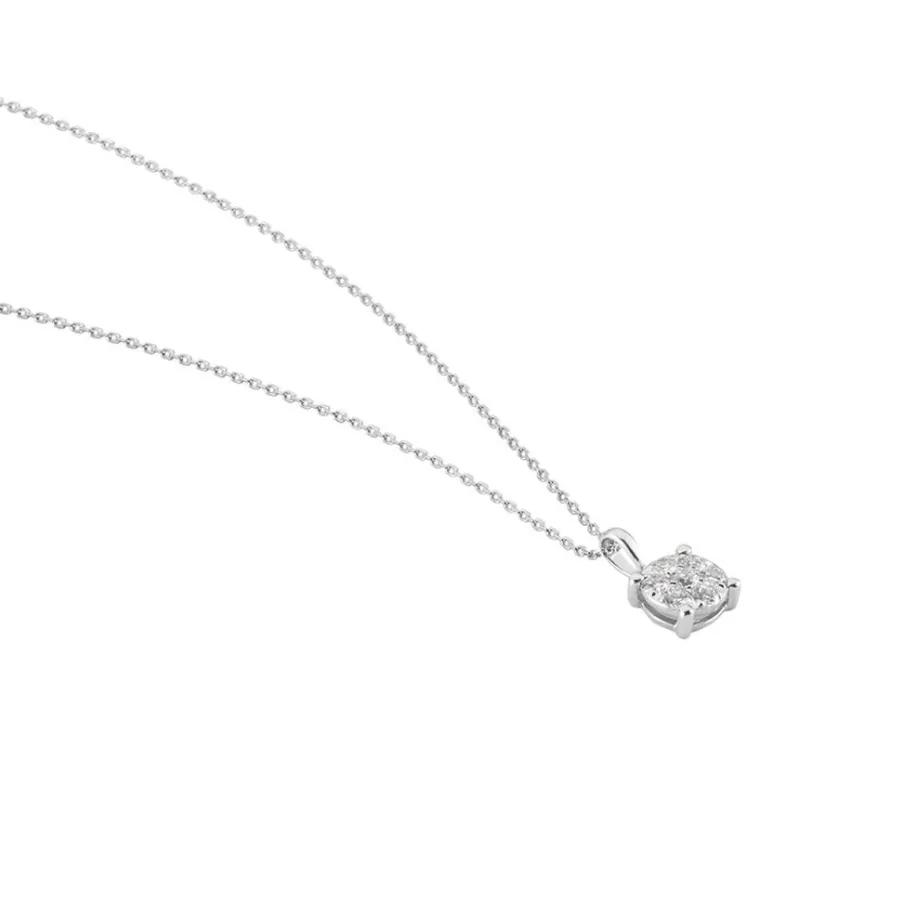 Histoire d'Or Collier Charlene Or Blanc Diamant Synthetique