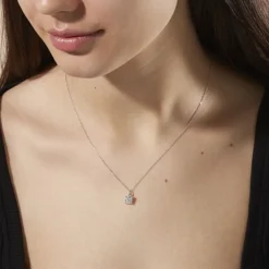 Histoire d'Or Collier Charlene Or Blanc Diamant Synthetique