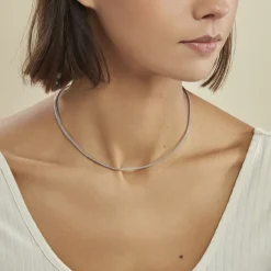 Histoire d'Or Collier Christine Argent Blanc