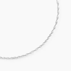 Histoire d'Or Collier Ciana Torsade Diamante Argent Blanc