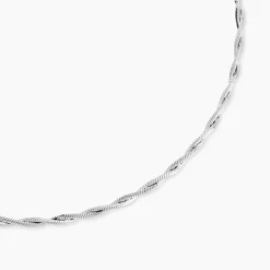 Histoire d'Or Collier Ciel Argent Blanc
