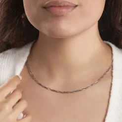 Histoire d'Or Collier Ciel Argent Blanc