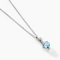 Collier Clothilde Or Blanc Topaze Et Oxyde De Zirconium-Histoire d'Or Outlet