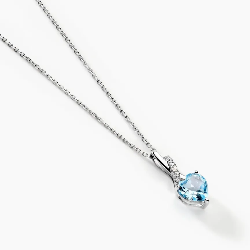 Collier Clothilde Or Blanc Topaze Et Oxyde De Zirconium-Histoire d'Or Outlet