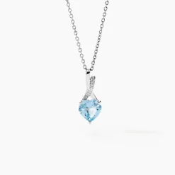 Collier Clothilde Or Blanc Topaze Et Oxyde De Zirconium-Histoire d'Or Outlet