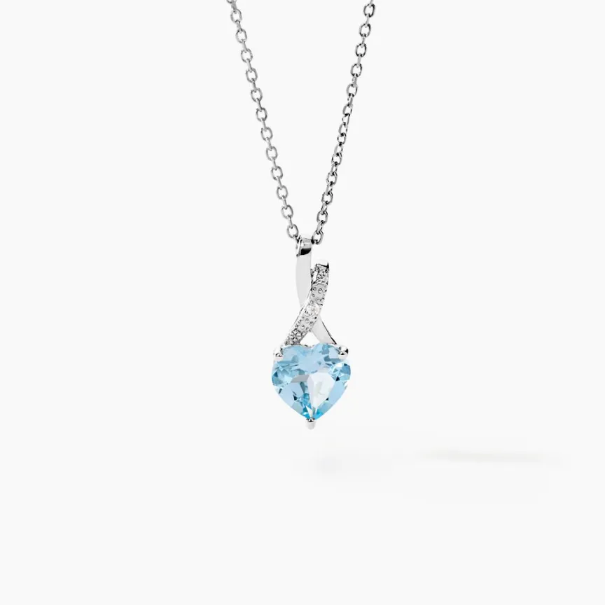 Collier Clothilde Or Blanc Topaze Et Oxyde De Zirconium-Histoire d'Or Outlet