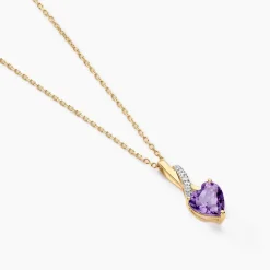 Collier Clothilde Or Jaune Amethyste Et Oxyde De Zirconium-Histoire d'Or