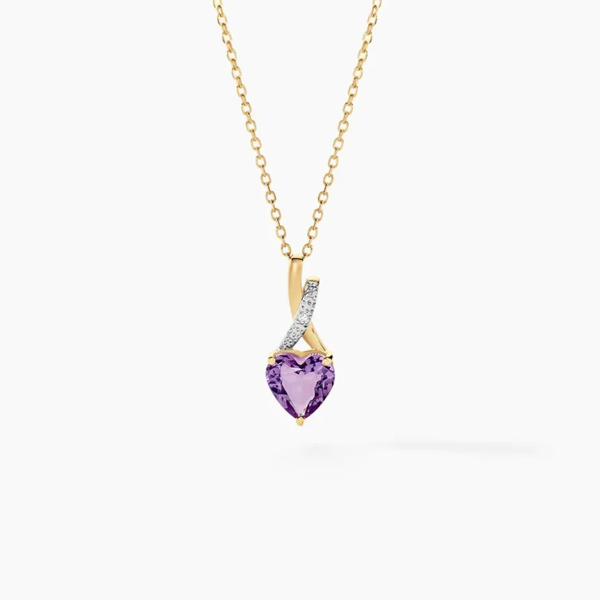 Collier Clothilde Or Jaune Amethyste Et Oxyde De Zirconium-Histoire d'Or