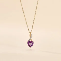 Collier Clothilde Or Jaune Amethyste Et Oxyde De Zirconium-Histoire d'Or