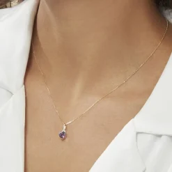 Collier Clothilde Or Jaune Amethyste Et Oxyde De Zirconium-Histoire d'Or