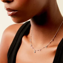 Histoire d'Or Collier Clova Argent Blanc Oxyde De Zirconium Pierre De Synthese