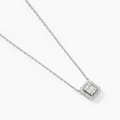 Histoire d'Or Collier Collection 1986 Or Blanc Diamant