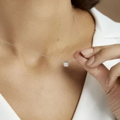 Collier Collection Aphrodite Or Blanc Diamant Synthetique-Histoire d'Or Hot