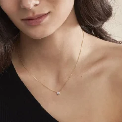 Histoire d'Or Collier Collection Aphrodite Or Jaune Diamant Synthetique