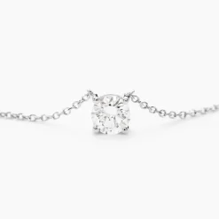 Histoire d'Or Collier Collection Aphrodite Or Blanc Diamant Synthetique