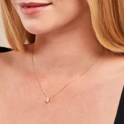 Histoire d'Or Collier Collection Icone Or Jaune Diamant Synthétique