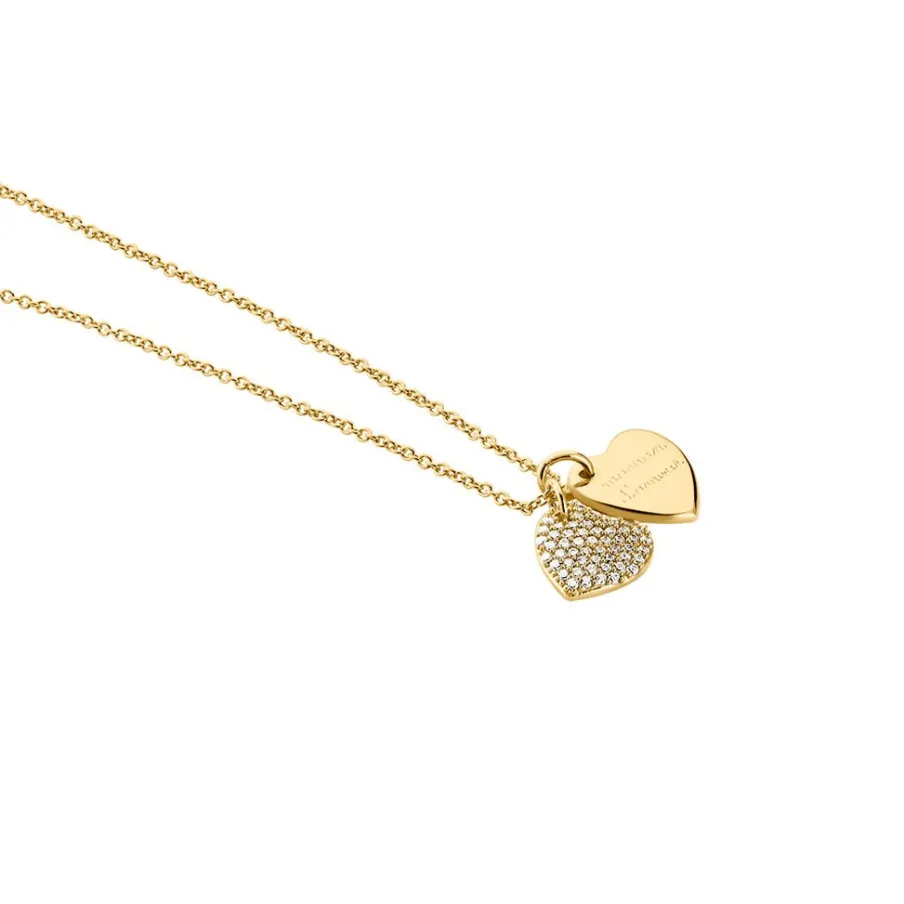 Histoire d'Or Collier Corazon Plaqué Or Jaune Oxyde De Zirconium