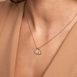 Histoire d'Or Collier Corazon Plaqué Or Jaune Oxyde De Zirconium