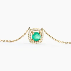 Histoire d'Or Collier Cosimo Or Jaune Emeraude Diamant