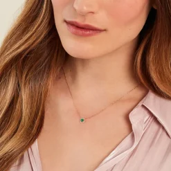 Histoire d'Or Collier Cosimo Or Jaune Emeraude Diamant