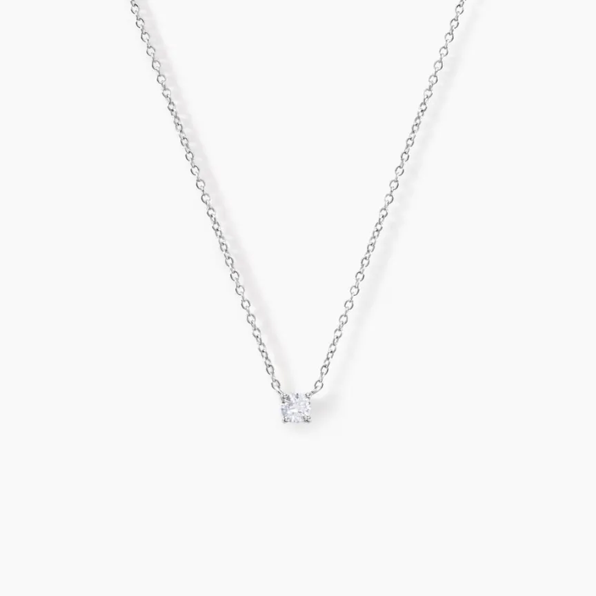 Collier Court Argent Blanc Lylwenn Oxyde De Zirconium-Histoire d'Or Sale