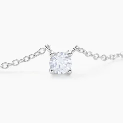 Collier Court Argent Blanc Lylwenn Oxyde De Zirconium-Histoire d'Or Sale