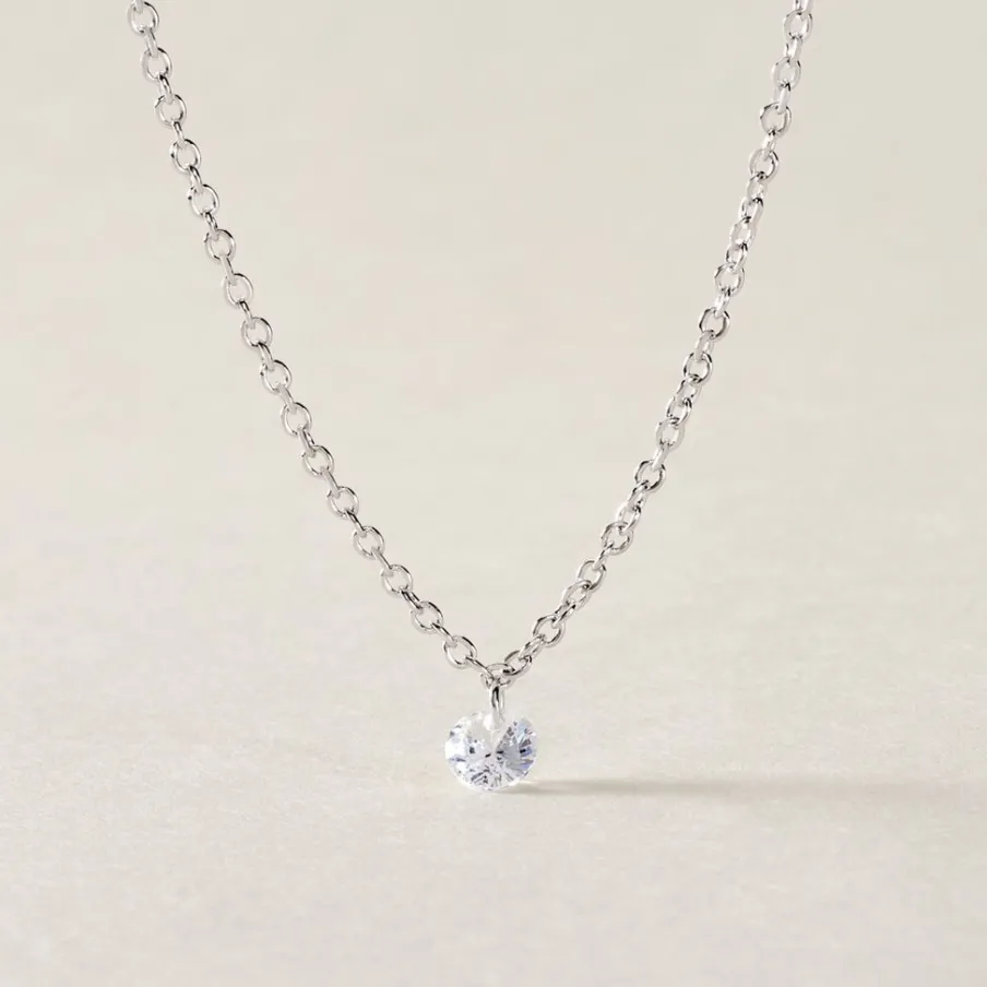 Histoire d'Or Collier Court Argent Blanc Constantin Oxyde De Zirconium