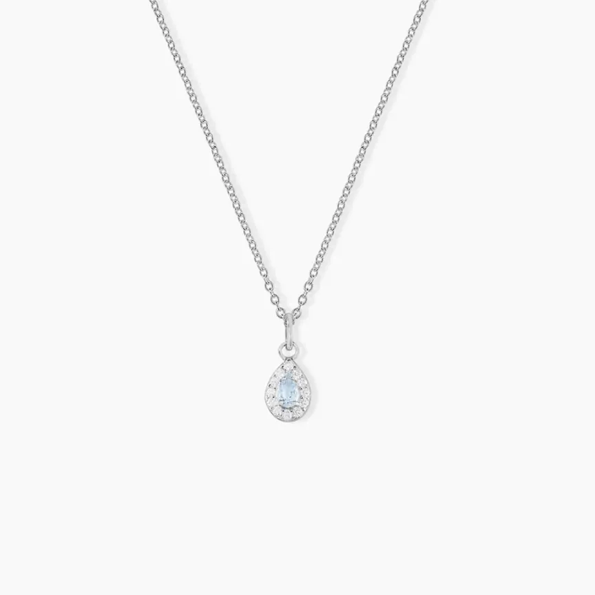Collier Court Argent Blanc Tania Oxyde De Zirconium-Histoire d'Or