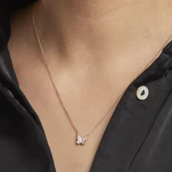 Histoire d'Or Collier Court Argent Rose Anne-lise Oxyde De Zirconium