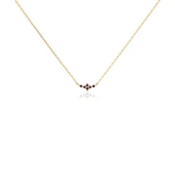 Histoire d'Or Collier Céphée Plaqué Or Doré Pierres De Synthèses