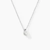 Histoire d'Or Collier Curve Argent Blanc