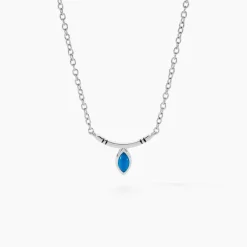 Histoire d'Or Collier Cyane Argent Blanc Turquoise