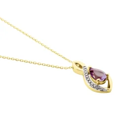 Histoire d'Or Collier Dalil Or Jaune Amethyste Oxyde