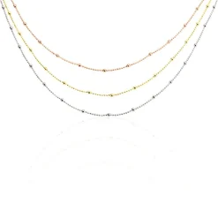 Histoire d'Or Collier Daralea Argent Tricolore