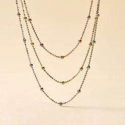 Histoire d'Or Collier Daralea Argent Tricolore