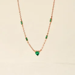 Collier Déclaration Argent Rose Oxyde De Zirconium-Histoire d'Or